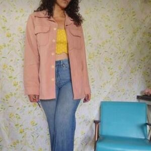 Vintage Levi's 1970s Peach Mens Jacket Shirt